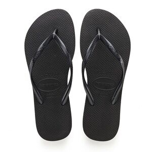 Havaianas Black Slim Rubber Flip Flops